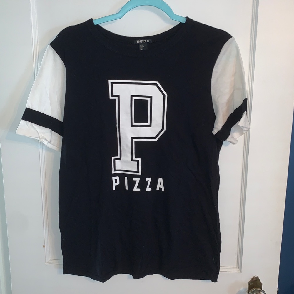 New P is for Pizza 🍕 Baseball T